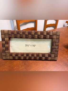 Woven Brown Decorative Picture Frame